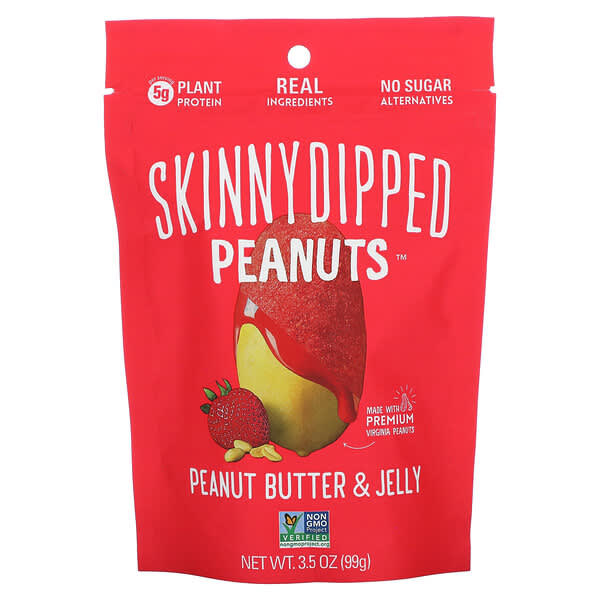 SkinnyDipped, Erdnüsse, Erdnussbutter und Gelee, 99 g (3,5 oz.)
