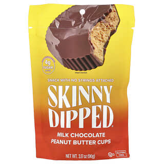 SkinnyDipped, Tortinhas de Manteiga de Amendoim com Chocolate ao Leite, 90 g (3,17 oz)