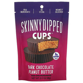 SkinnyDipped, Cups, Dark Chocolate Peanut Butter, 3.17 oz (90 g)