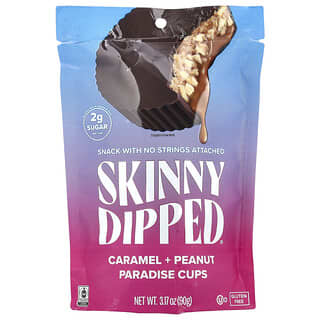 SkinnyDipped, Vasitos Paradise de caramelo y maní, 90 g (3,17 oz)