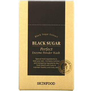 Skinfood, Azúcar negro, Solución de limpieza enzimática en polvo perfecta, 30 sobres, 1,2 g (0,04 oz. líq.) cada uno