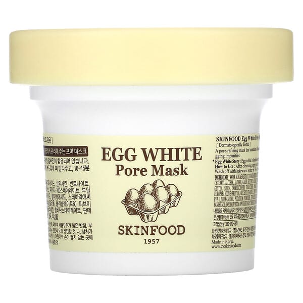 SKINFOOD (سكين فود)‏, قناع بياض البيض للمسام ، 125 جم