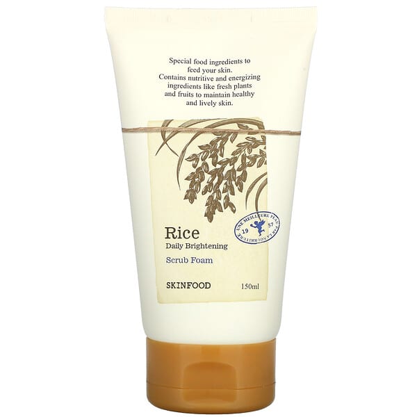 SKINFOOD‏, Rice Daily Brightening Scrub Foam, 5.07 fl oz (150 ml)