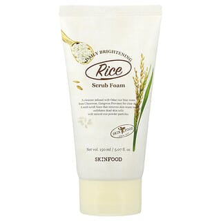 SKINFOOD, Rice Daily Brightening Scrub Foam, aufhellender Peelingschaum, 150 ml (5,07 fl. oz.)