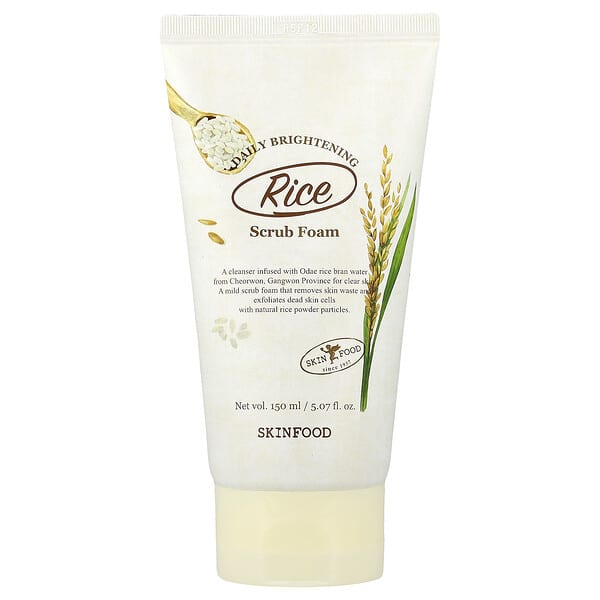 SKINFOOD, Rice Daily Brightening Scrub Foam, 5.07 fl oz (150 ml)
