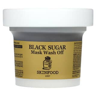 SKINFOOD‏, מסכת סוכר שחורה לשטיפה, 120 גרם (4.23 אונקיות)