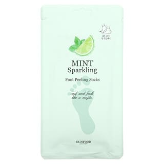 Skinfood, Mint Sparkling，腳脫皮襪子，1 雙，1.41 液量盎司（40 克）