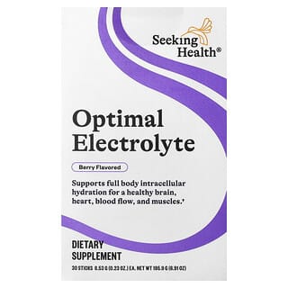 Seeking Health, Electrolitos óptimos, Bayas, 30 barritas, 6,53 g (0,23 oz) cada una