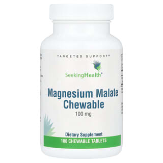 Seeking Health, Malato de Magnésio Mastigável, 100 mg, 100 Comprimidos Mastigáveis
