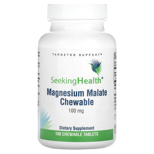 Seeking Health‏, Magnesium Malate Chewable, 100 mg, 100 Chewable Tablets