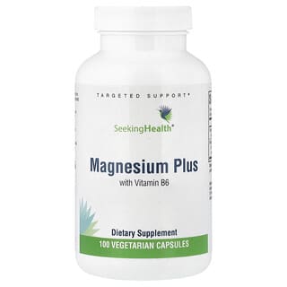 Seeking Health, Magnesium Plus s vitamínem B6, 100 vegetariánských kapslí