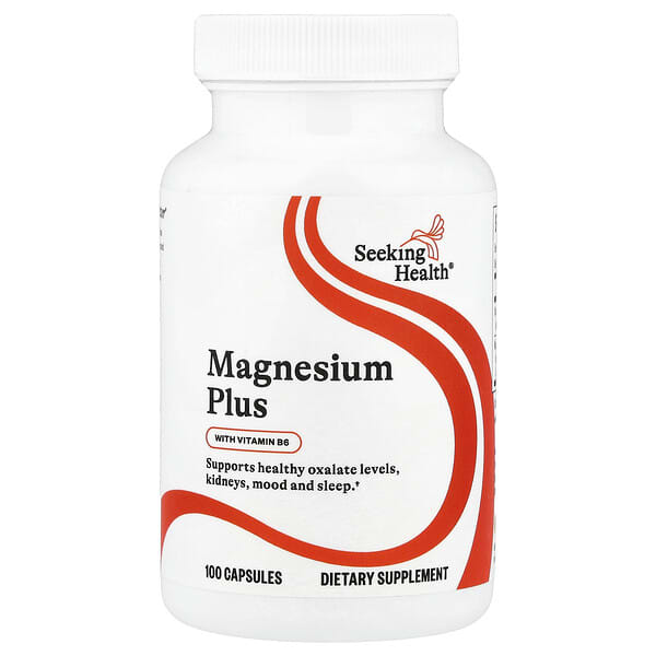 Magnesium Plus with Vitamin B6, 100 Capsules