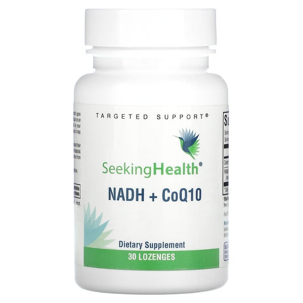 Seeking Health‏, NADH + CoQ10, ‏30 טבליות מציצה