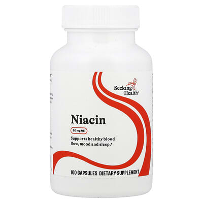 Seeking Health, Niacin, 50 mg NE, 100 Vegetarian Capsules