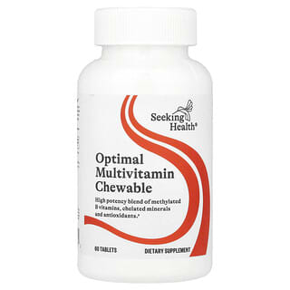 Seeking Health, Suplemento multivitamínico masticable Optimal, 60 comprimidos