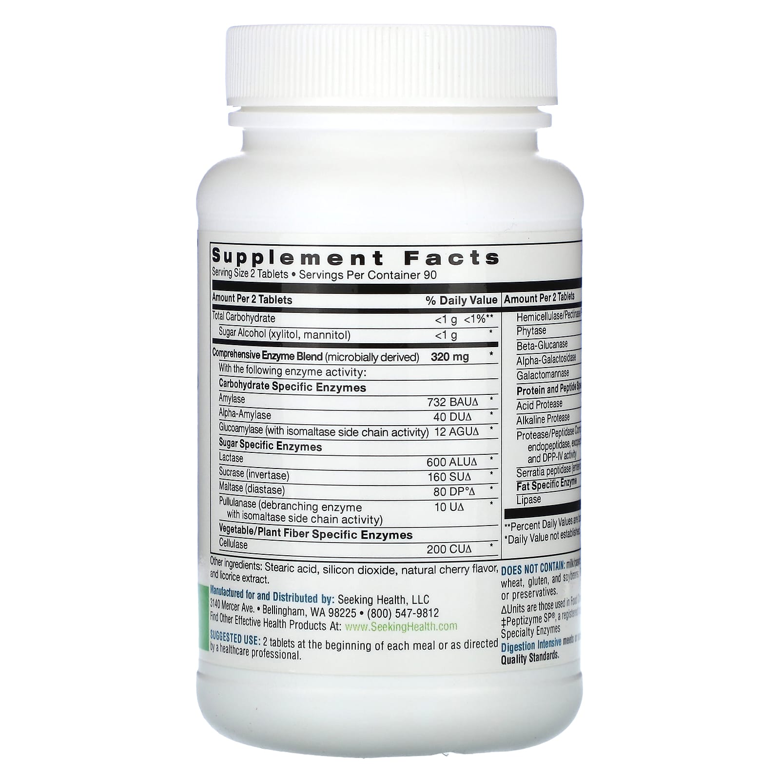 Seeking Health, Digestion Intensive , 180 Chewable Tablets