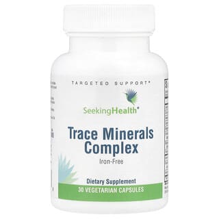 Seeking Health, Trace Minerals Complex, Spurenelement-Komplex, ohne Eisen, 30 pflanzliche Kapseln