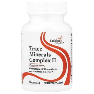 Seeking Health, Trace Minerals Complex II, без железа и меди, 30 вегетарианских капсул