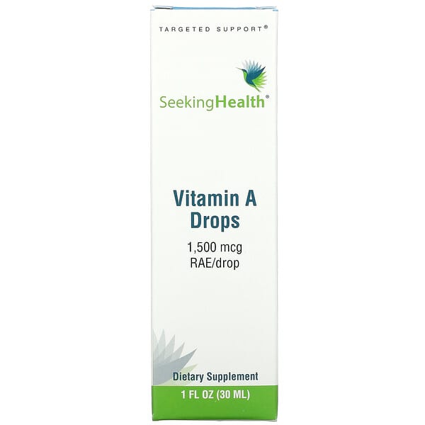 Seeking Health, 維生素 A 滴劑，1,500 微克視黃醇活性當量/滴，1 液量盎司（30 毫升）