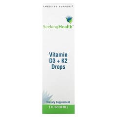 Seeking Health, Gouttes de vitamine D3 + K2, 30 ml