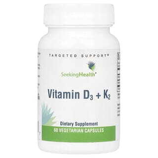 Seeking Health, Vitamin D3 + K2, 60 vegetarische Kapseln