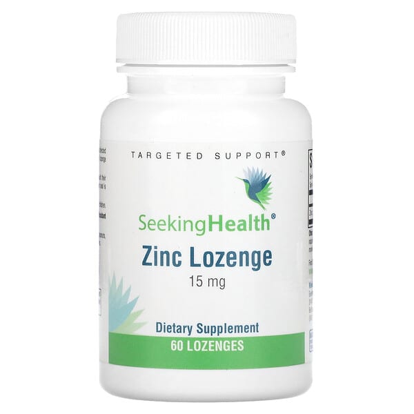 Seeking Health, Zinc Lozenge , 15 mg, 60 Lozenges