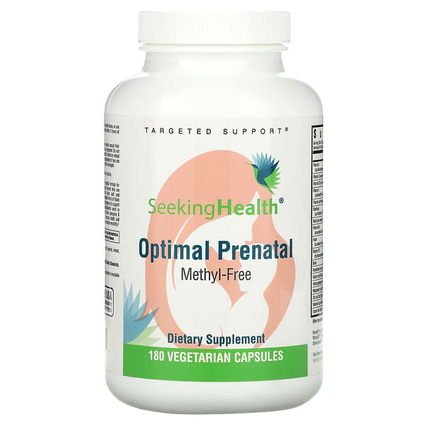 Seeking Health, Prénatal optimal, sans méthyle, 180 capsules végétariennes