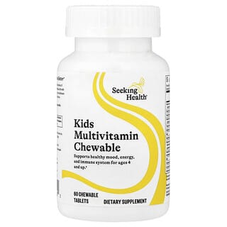 Seeking Health, Suplemento multivitamínico masticable para niños, 60 comprimidos masticables