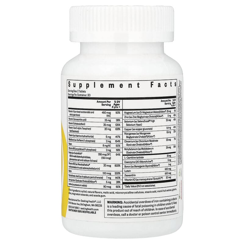 Kids Multivitamin Chewable, Ages 4 and Up, 60 Chewable Tablets