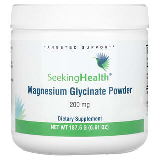 Seeking Health, Magnesium Glycinate Powder, Magnesiumglycinatpulver, 200 mg, 187,5 g (6,61 oz.)