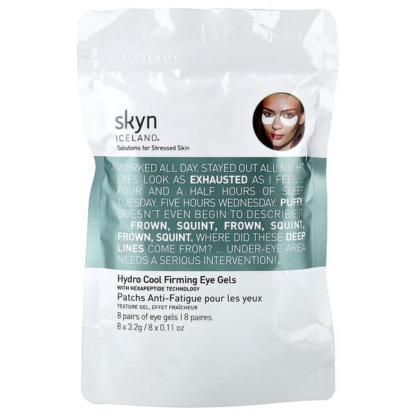 Skyn Iceland, Hydro Cool Firming Eye Gels, 8 Pairs