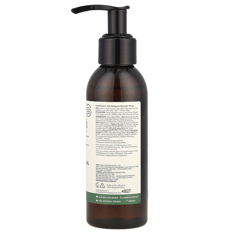 泡フェイシャルクレンザー、125ml（4.23液量オンス）