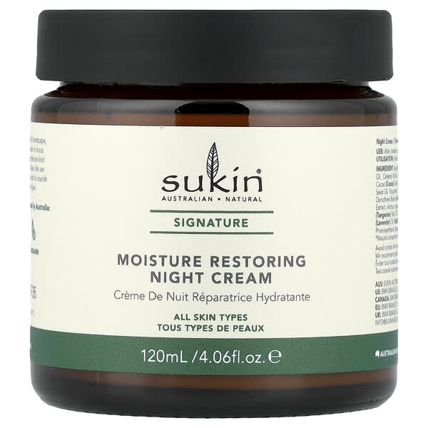 Sukin, 수분 회복 나이트 크림, 120ml(4.06fl oz)