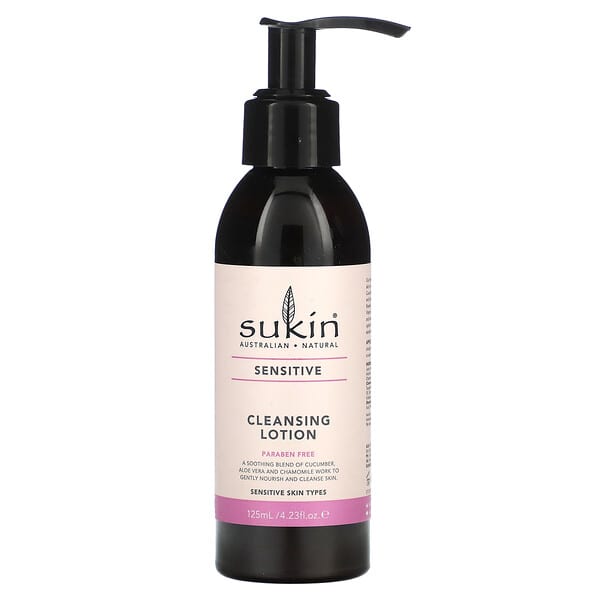 Sukin, 抗敏有機潔面乳，敏感肌專用，4.23 液量盎司（125 毫升）