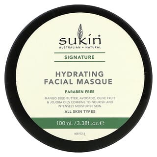 Sukin, Máscara Facial Hidratante, Todos os Tipos de Pele, 100 ml (3,38 fl oz)