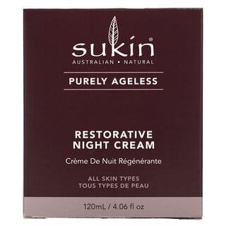 Sukin, Purely Ageless，修護晚霜，4.06 液量盎司（120 毫升）