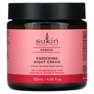 Sukin, Enriching Night Cream, Rosehip, 4.06 fl oz (120 ml)