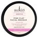 Sukin, Pink Clay Facial Masque, Sensitive, 3.38 fl oz (100 ml)