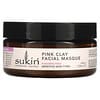 Pink Clay Facial Masque, Sensitive, 3.38 fl oz (100 ml)