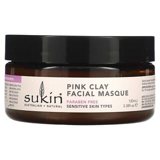 Sukin, Pink Clay Facial Masque, Peles Sensíveis, 100 ml (3,38 fl oz)