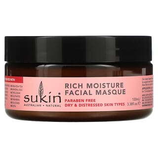Sukin, Rich Moisture Facial Masque, Rosa Mosqueta, 100 ml (3,38 fl oz)