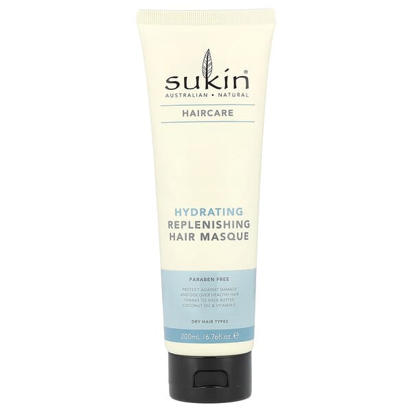Sukin, 保濕補水髮膜，護髮，6.76 液量盎司（200 毫升）