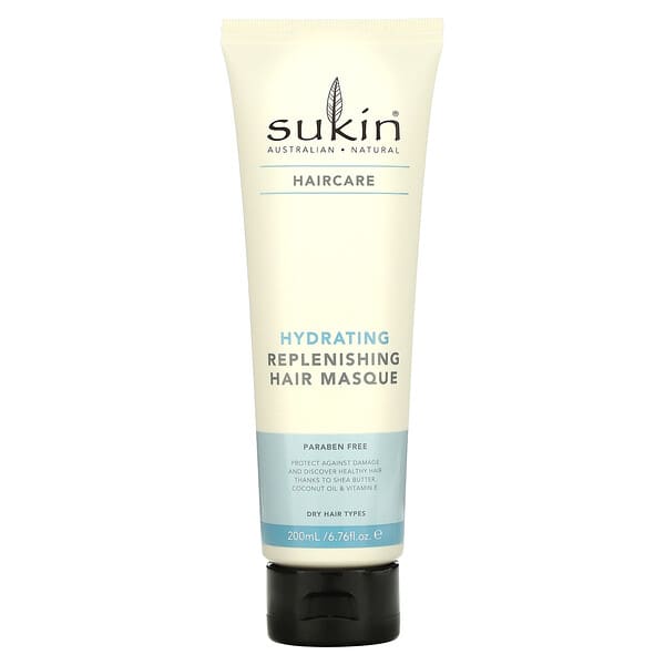 Sukin, 保濕補水髮膜，護髮，6.76 液量盎司（200 毫升）