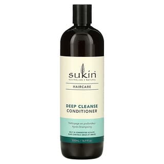 Sukin, Acondicionador de limpieza profunda, Cuero cabelludo graso y congestionado, 500 ml (16,9 oz. Líq.)