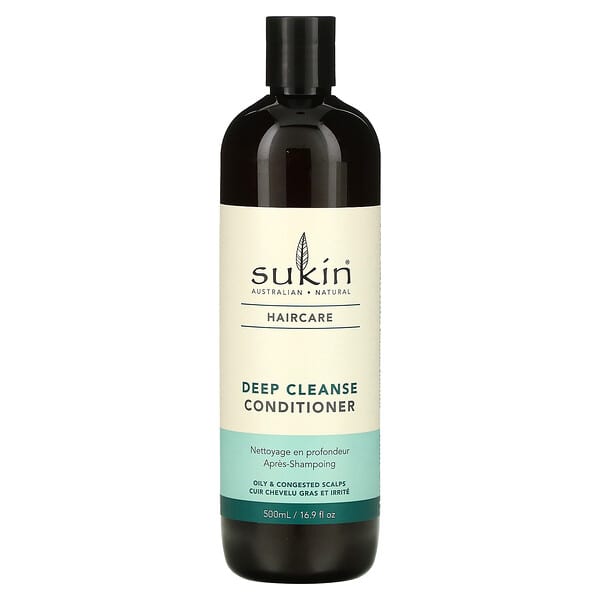 Sukin, 深層清潔護髮素，油性和堵塞頭皮，16.9 液量盎司（500 毫升）