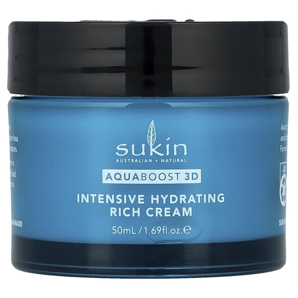 Sukin, Aquaboost 3D, 히알루론산 리치 나이트 크림, 50ml(1.69fl oz)