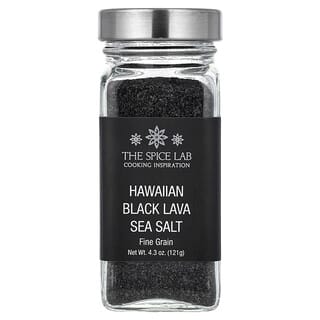 The Spice Lab, Hawaiian Black Lava Sea Salt, Fine Grain, 4.3 oz (121 g)