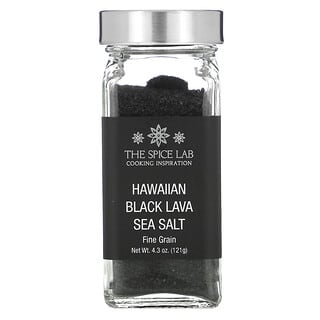 The Spice Lab, Sal marina de lava negra hawaiana, Grano fino, 121 g (4,3 oz)