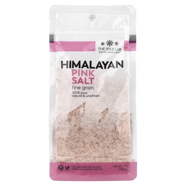 The Spice Lab, Himalayan Pink Salt, Fine Grain, 1 lb (453 g)