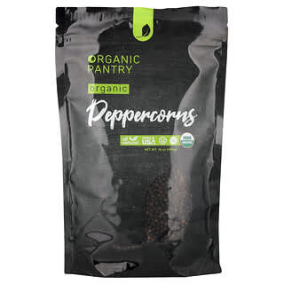 The Spice Lab, Organic Pantry, Grains de poivre entiers biologiques, 453 g